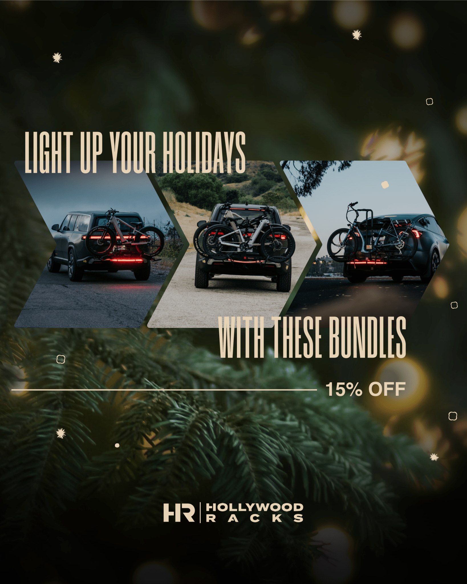 Sport Rider Bike Rack + LED Light Bar Bundle Hollywood Racks