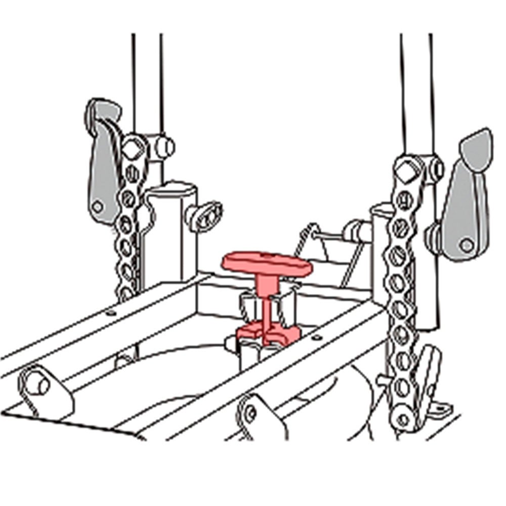 T - Knob Set of Foot Assembly For Mainframe - HR4500 Hollywood Racks Hardware