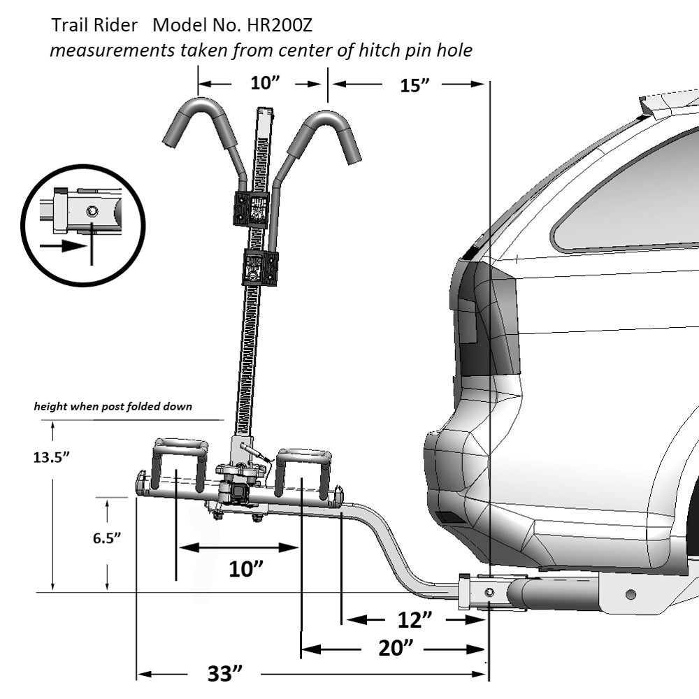 Trail Rider Hitch Bike Rack Hollywood Racks Hitch Rack