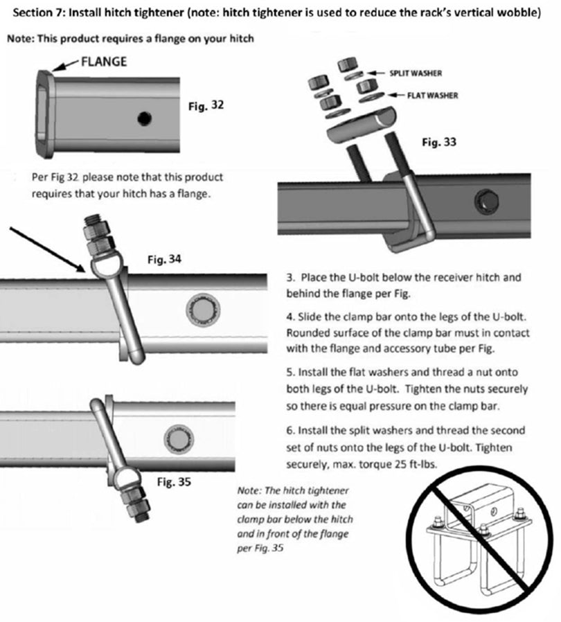 DUAL SIZE HITCH TIGHTENER 1 - 1/4 - 2" Hollywood Racks Accessories