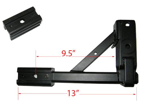 Dual Size Receiver Tube: 1 - 1/4" & 2" Hollywood Racks