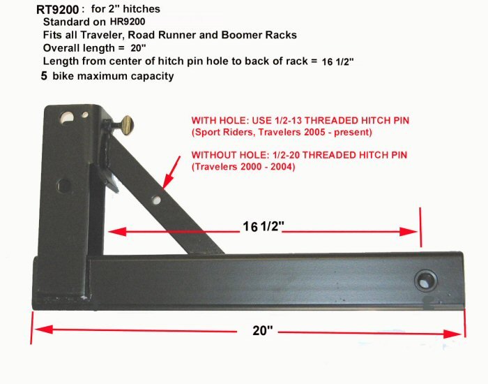 2" Extended Receiver Tube Hollywood Racks Accessories