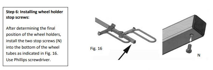 WHEEL TUBE STOP SCREWS Hollywood Racks Accessories