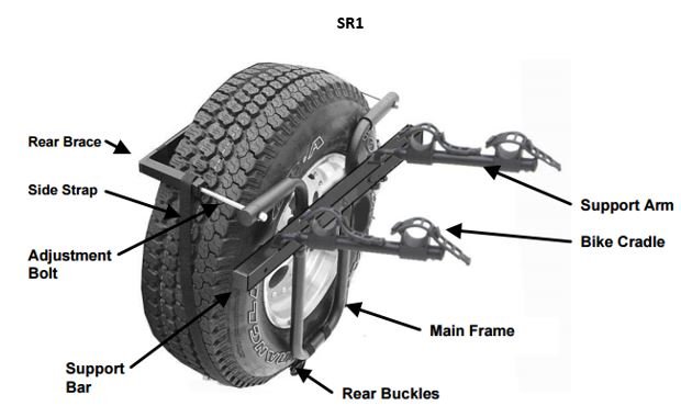 SR1 SUPPORT ARM BAR ASSEMBLY Hollywood Racks Accessories