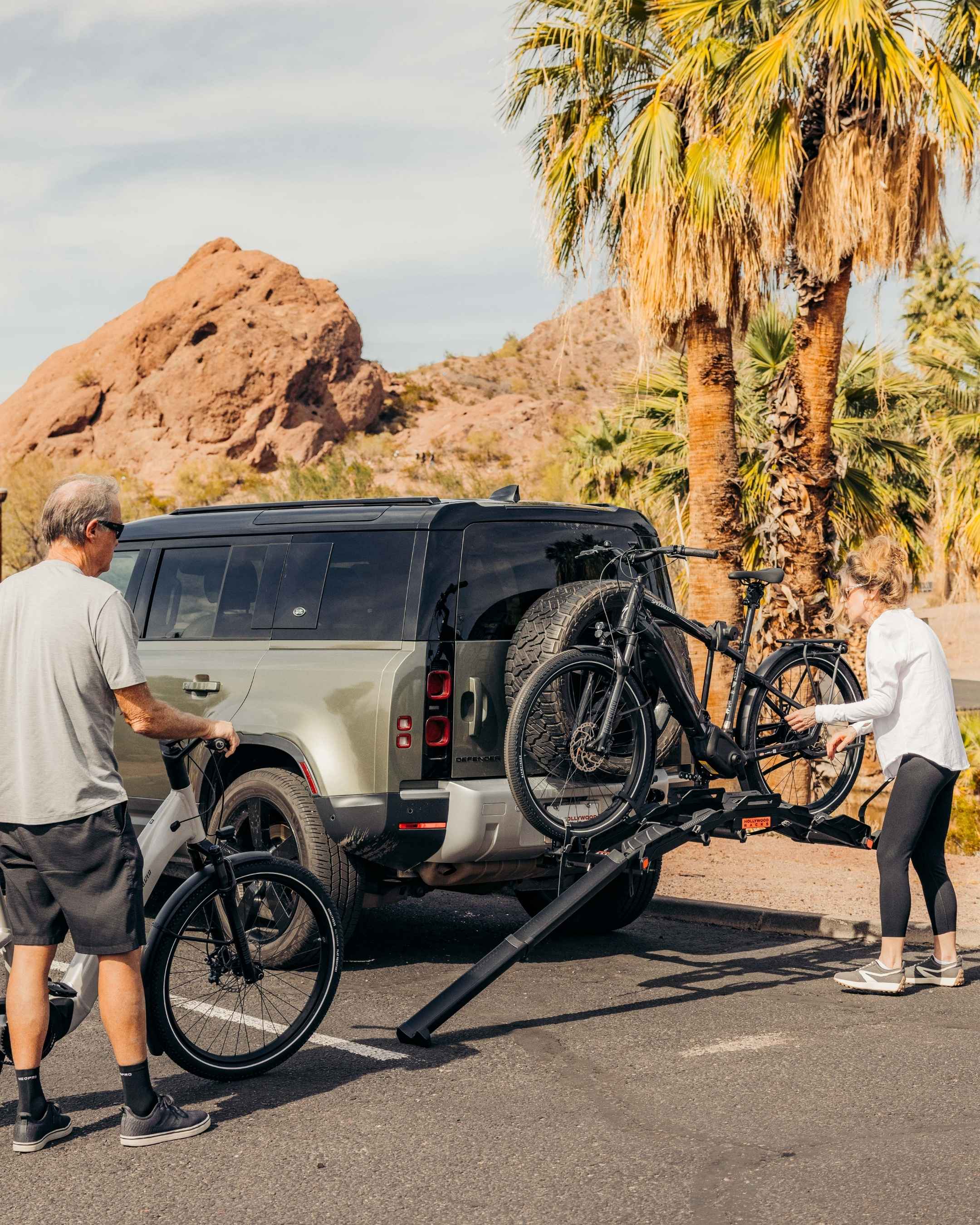Destination E Bike Rack + LED Light Bar Hollywood Racks Ebike Rack