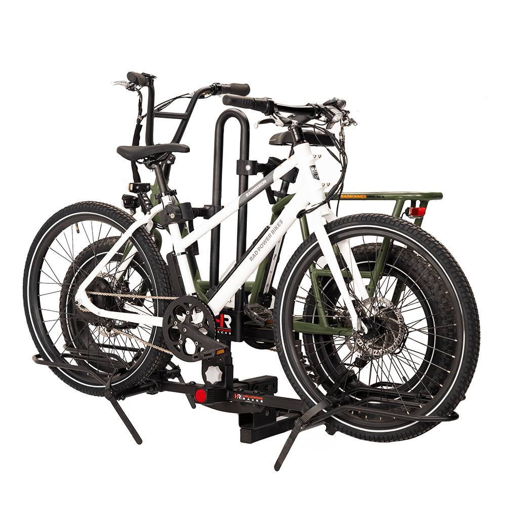 Bike rack for pop top up camper spare tire