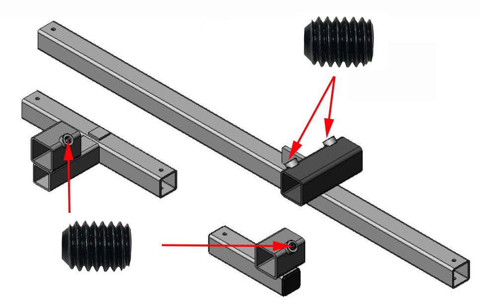 TRIKE ADAPTER SET SCREW, 5MM Hollywood Racks