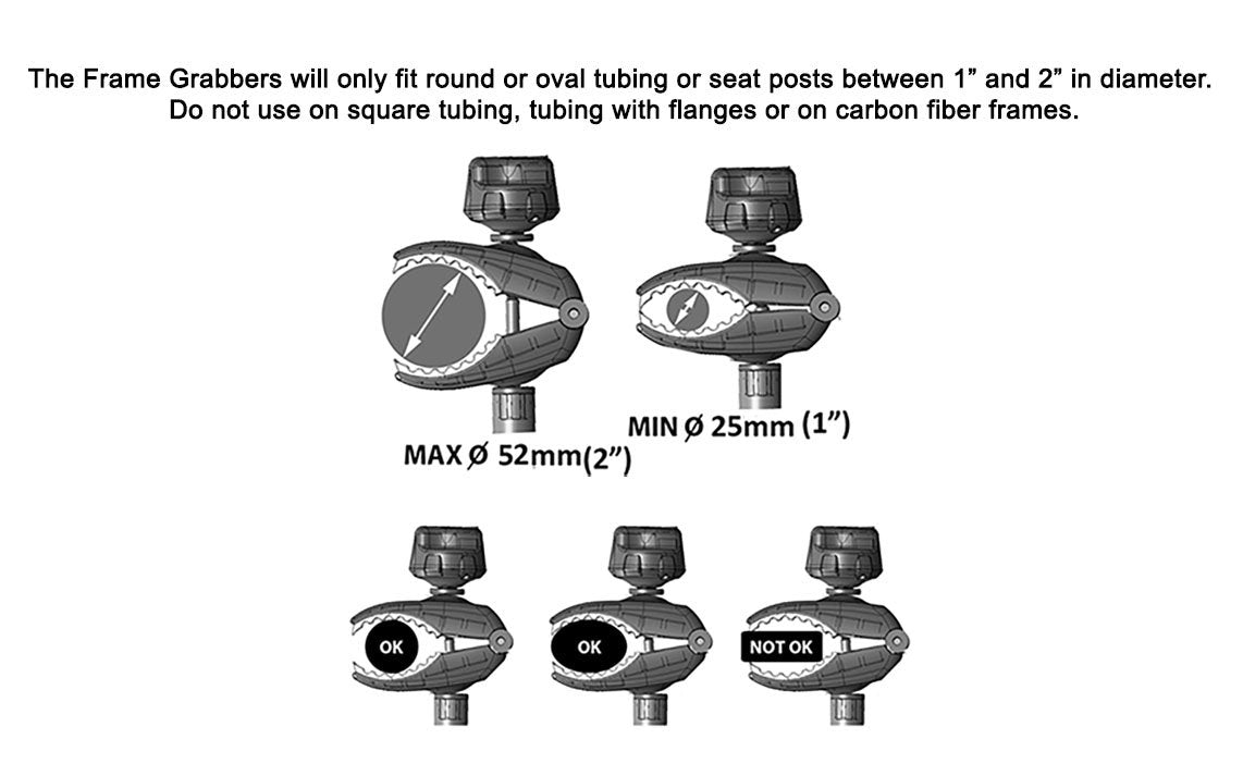 LOCKING FRAME GRABBERS - LONG LENGTH Hollywood Racks Accessories